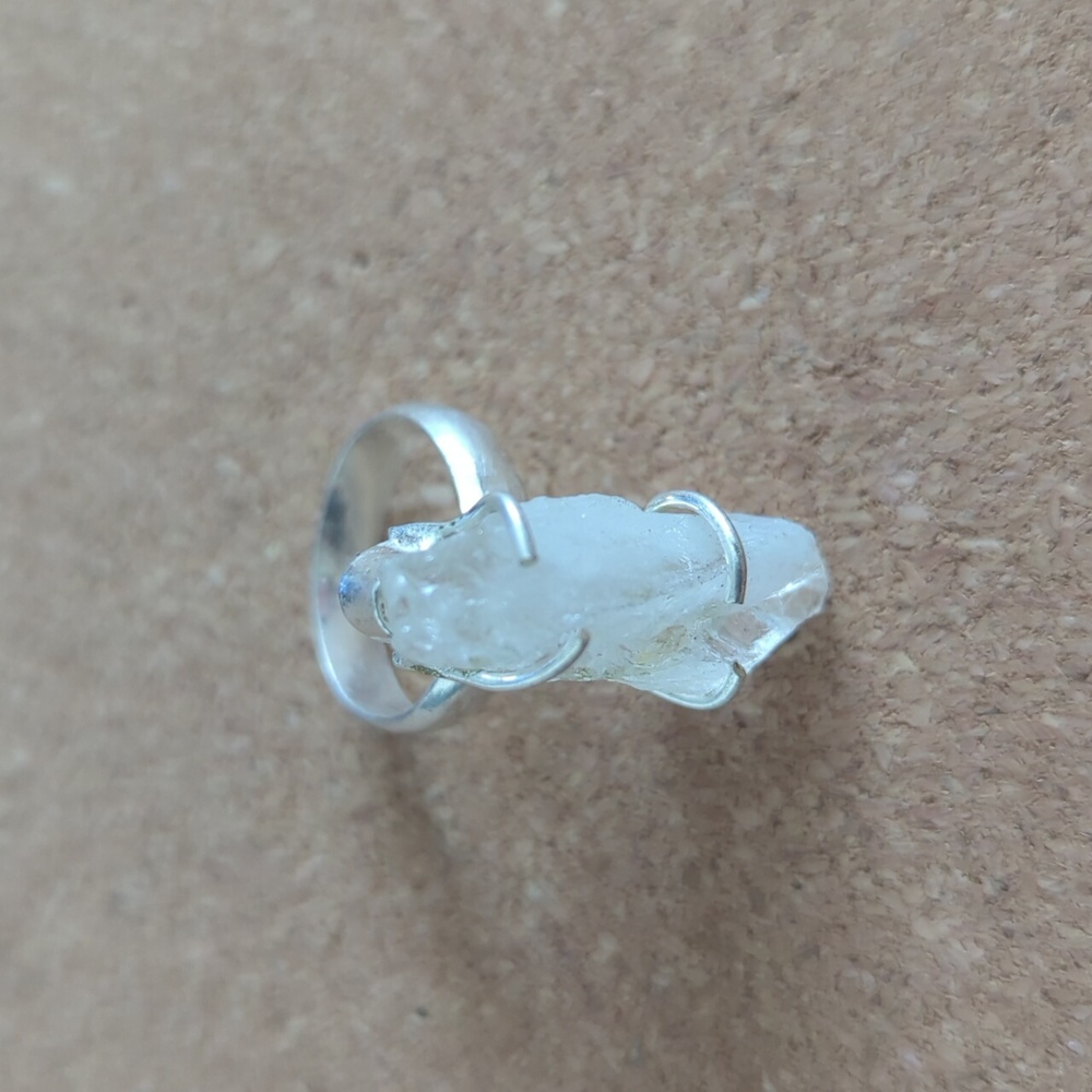 Rough Stone Silver Ring